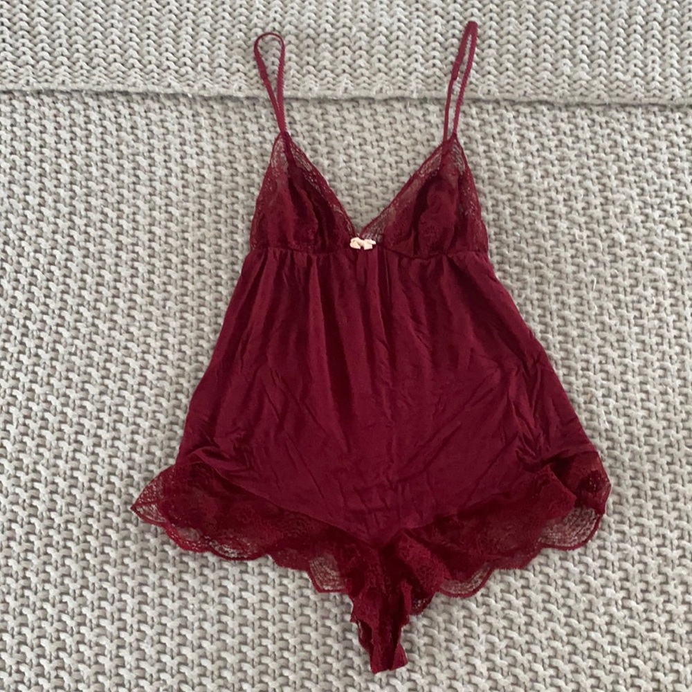 Eberjey lace-trim romper
